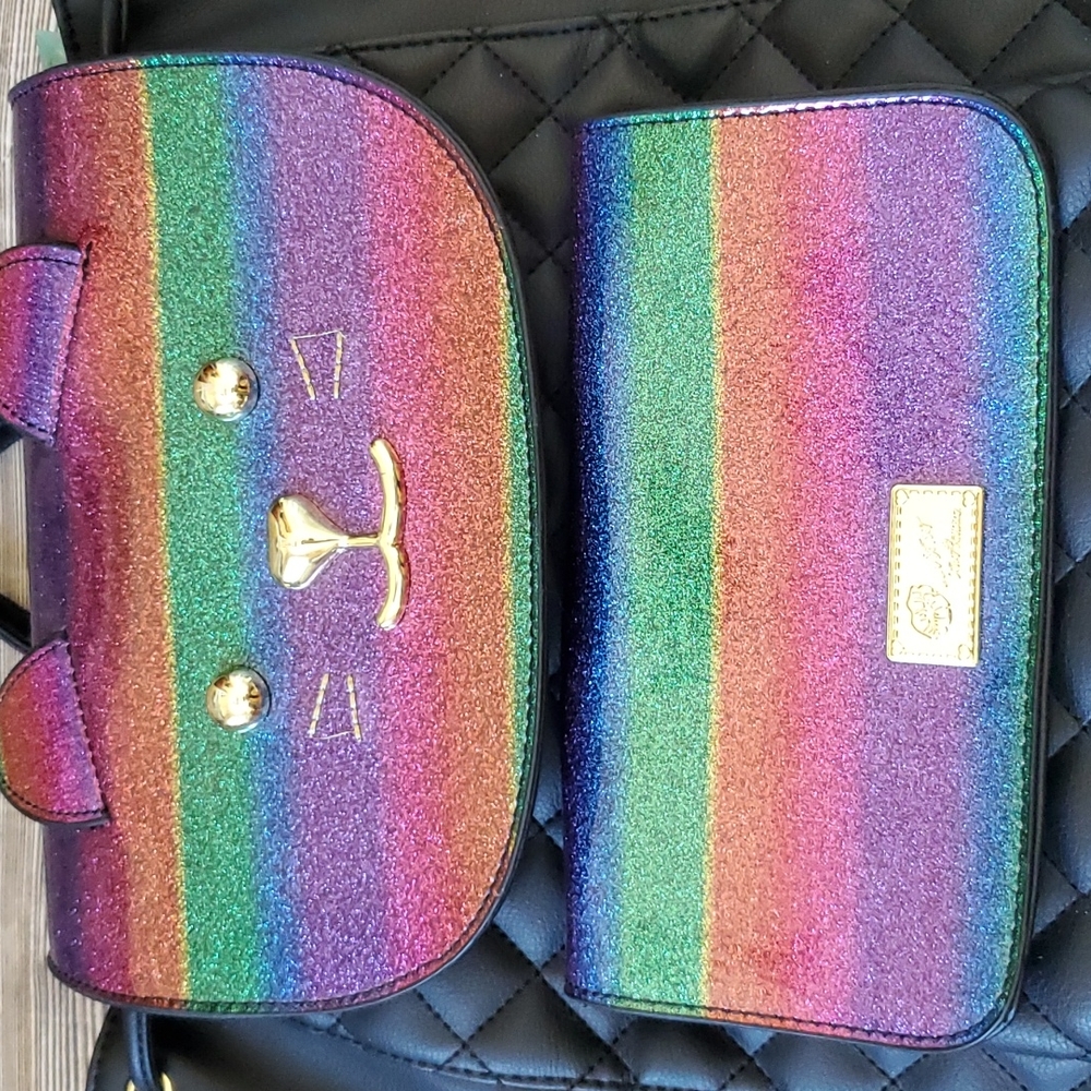 Luv Betsey By Betsey Johnson Marli Kitsch Drawstring Backpack Black - Picture 3 of 9